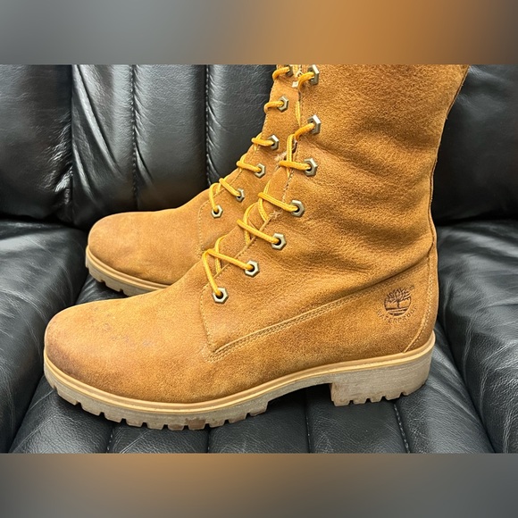 Timberland Premium 14” Knee High Wheat Waterproof Leather Boots Women Size 10W - Picture 2 of 16